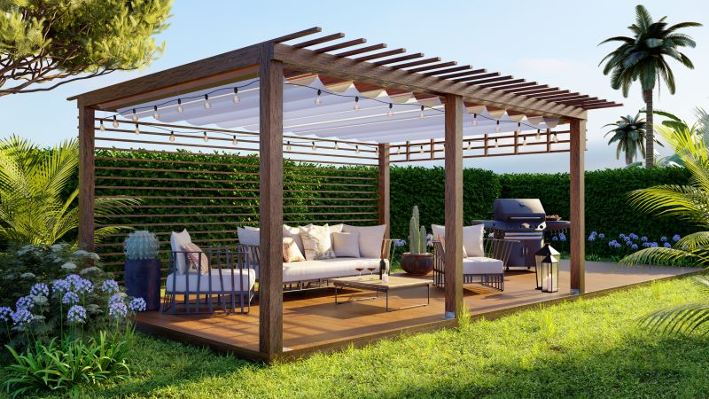 Products For Courtyard Pergola Installations in use